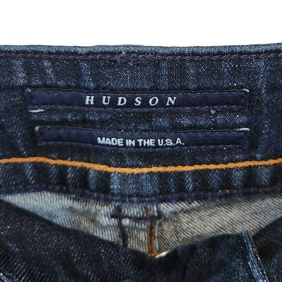 Hudson Y2k Low Rise Bootcut Jeans Slim Fit Dark Blue Wash Stretch Denim Size 26 - Picture 9 of 12